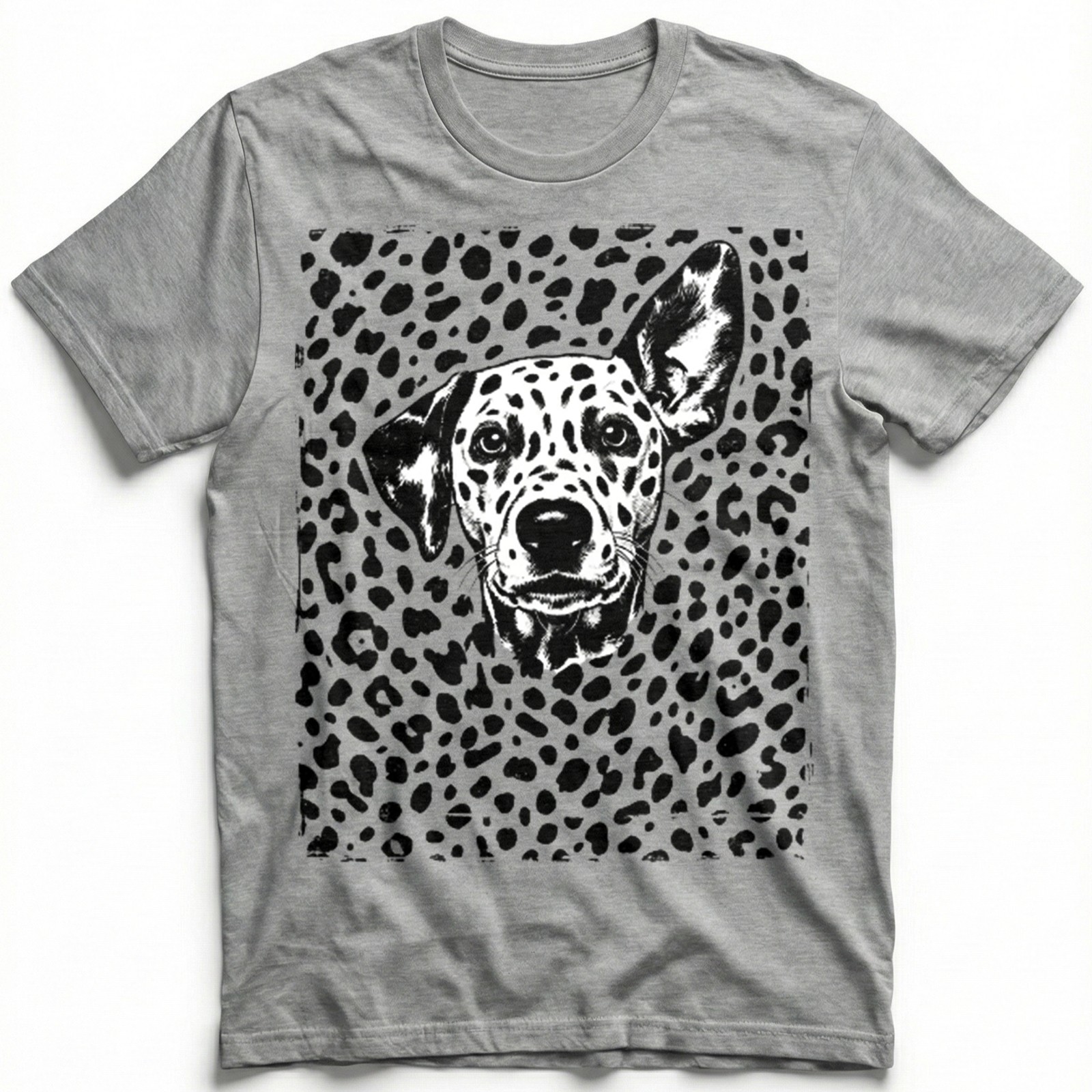 Halftone Dalmatian Portrait Streetwear Urban Dog Lover T-Shirt Retro Punk Tee