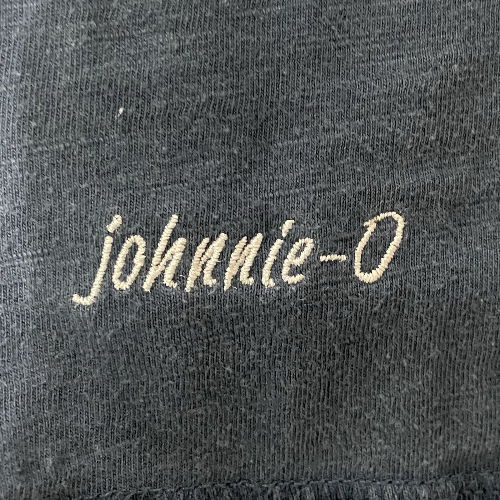 Johnnie O T Shirt Mens L Large Blue Long Sleeve Graphic Crew Neck Surfer Beach