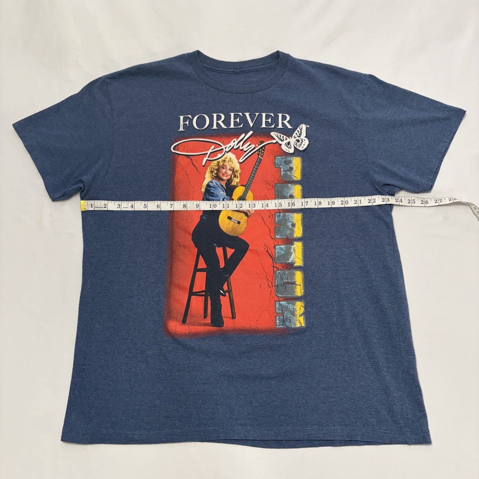 Dolly Parton Mens Blue Gray FOREVER Dolly Graphic T-Shirt Country Music ✅ Sz XL