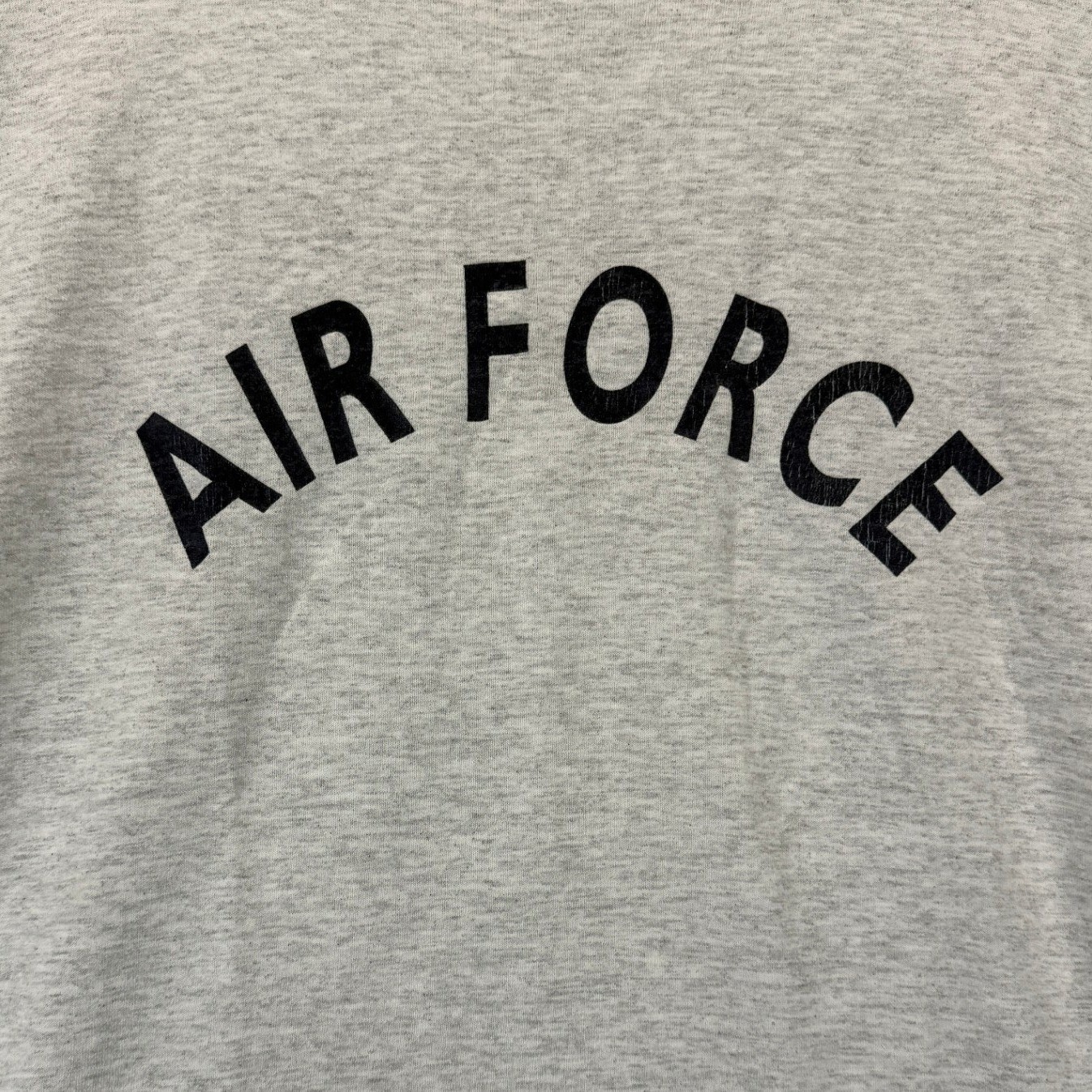 Air Force Graphic T-Shirt Mens Gray Heather Short Sleeve Crewneck Tee L