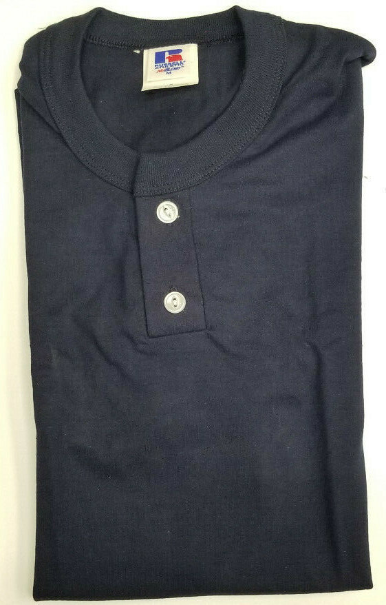Vintage Russell Athletic Blank 2 Button Henley T-shirt Mens – Irregular