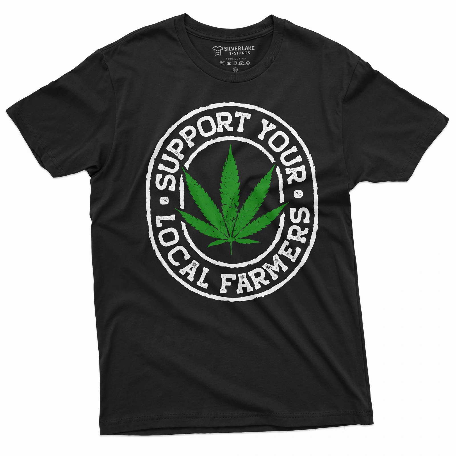 Men’s Marijuana Cannabis day 420 T-shirt Support your local farmer weed tee