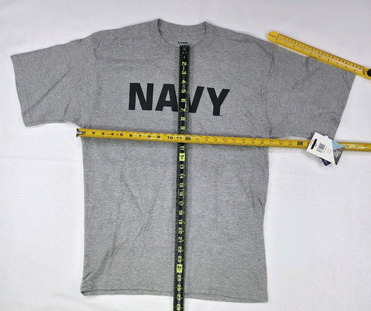 Soffe US Navy T-Shirt Size-Large Grey Crew Neck Basic