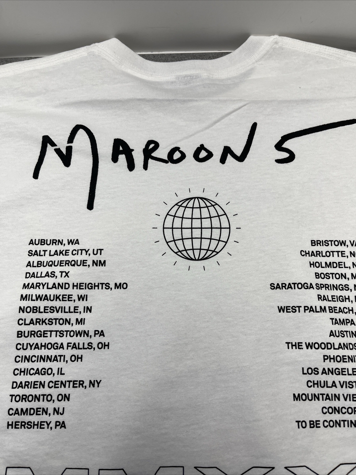 Maroon 5 North America Tour 2021 T-shirt Size XXL Adam Levine Concert Shirt