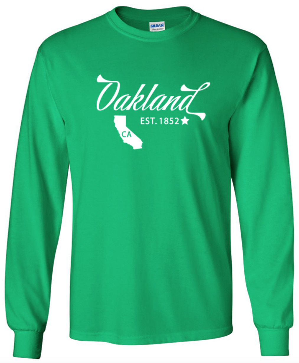 Oakland California State T-Shirt Graphic Tee Unisex Apparel Custom Text 