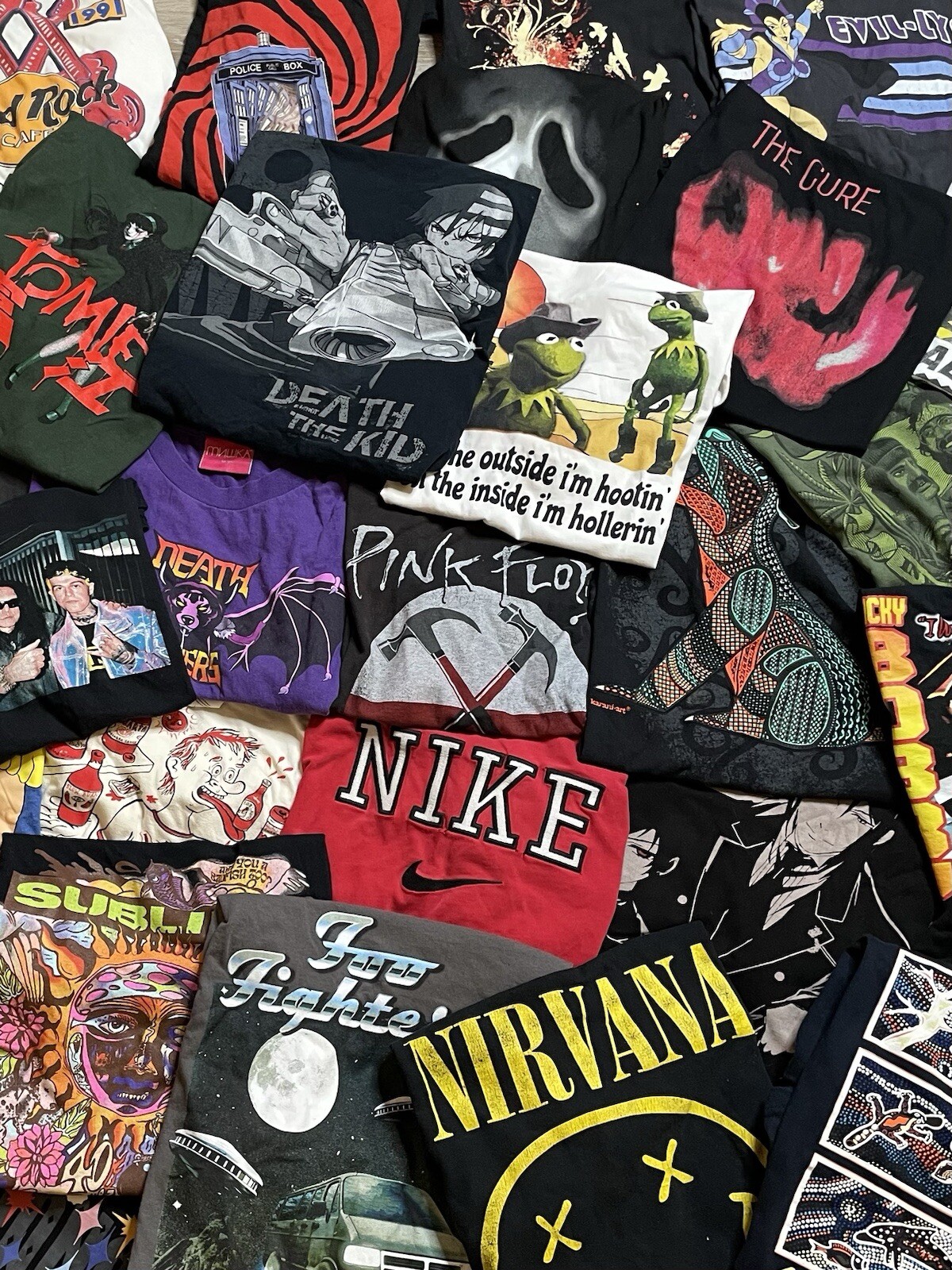 5 T-Shirt Lot Random Sports Bands Movies Art Skate Y2K Grunge Pop Culture Rap