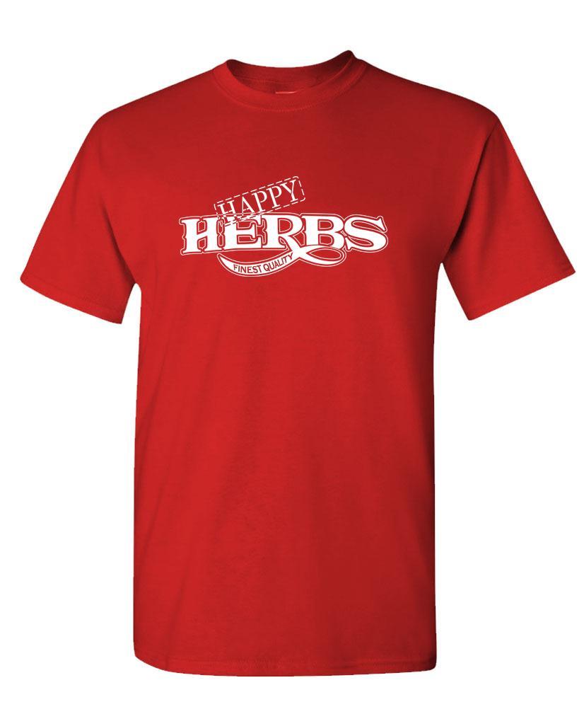 HAPPY HERBS Finest Quality – funny retro – Unisex Cotton T-Shirt Tee Shirt