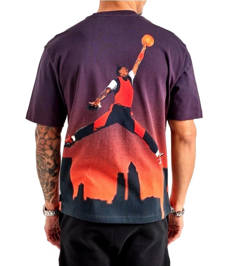 Nike Air Jordan 85 Mens Gradient T-Shirt Size Medium Off Noir Jumpman Skyline