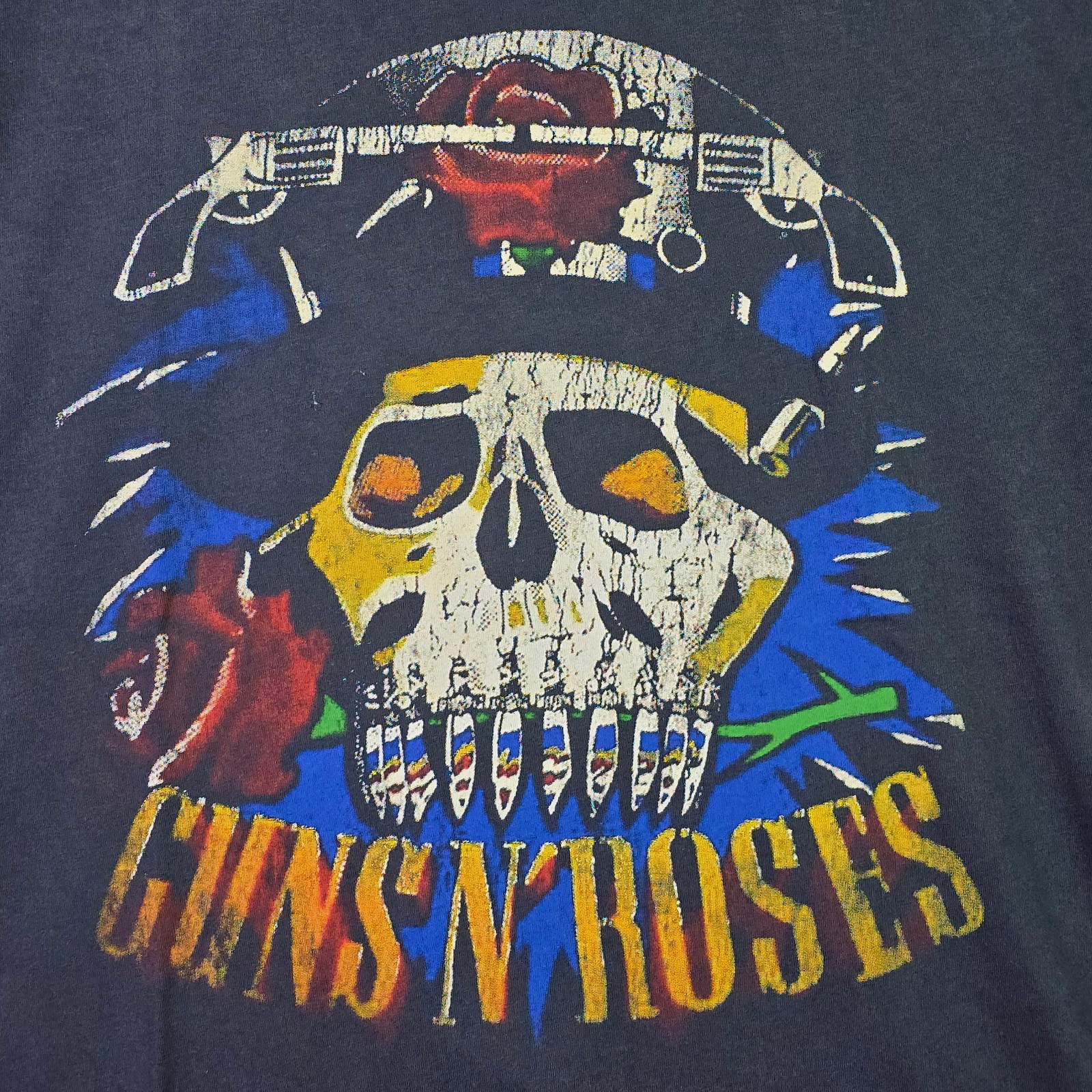 LUCKY BRAND Guns n Roses Mens Large Black Skull Casual Music Rock 80s Metal NWT