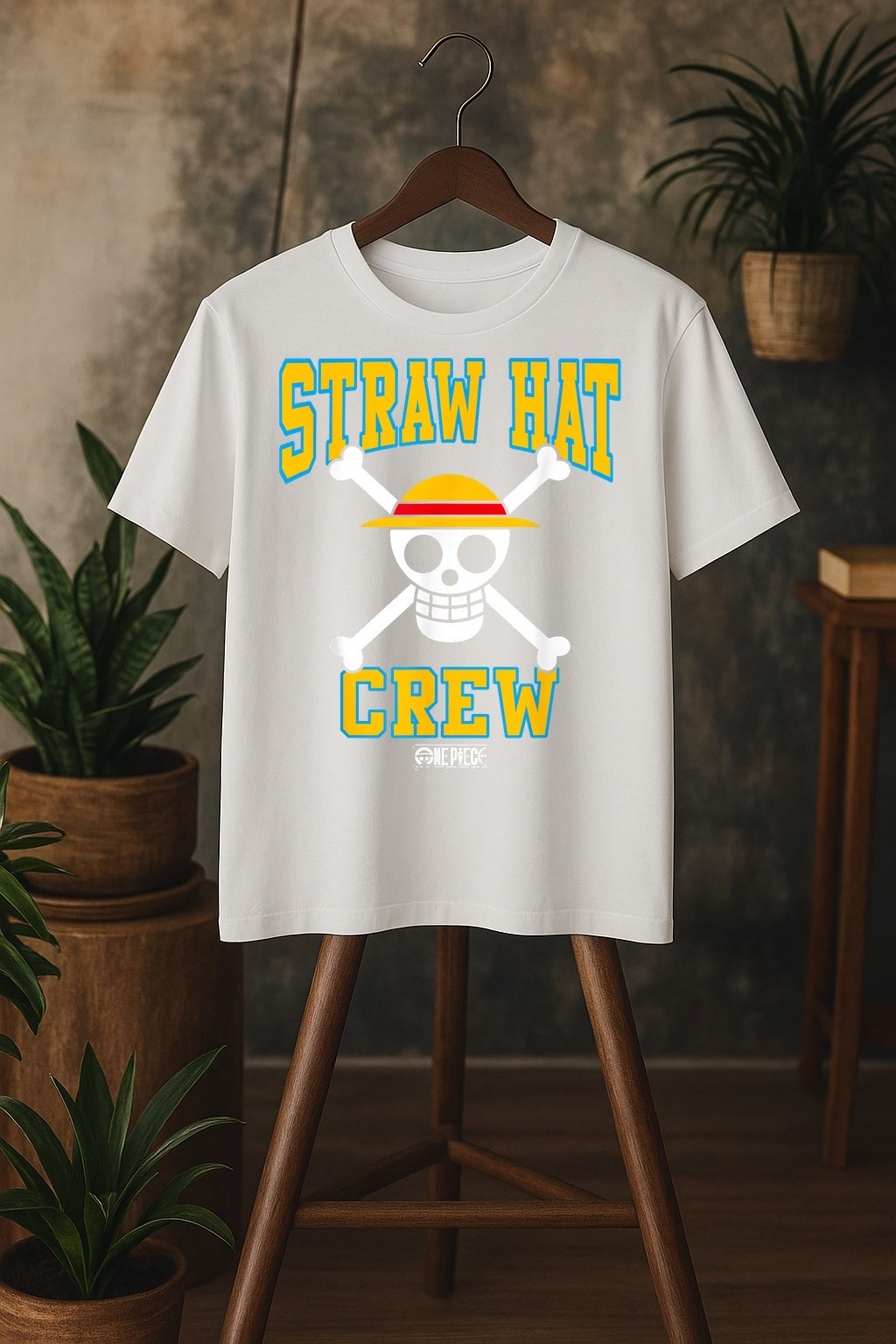 One Piece Anime Straw Hat Crew Athletic Type Jolly Rogers T-Shirt