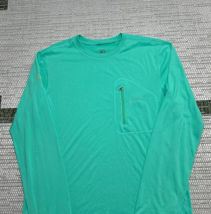 Patagonia Tropic Comfort Shirt Mens Medium Blue Fleece *Logo