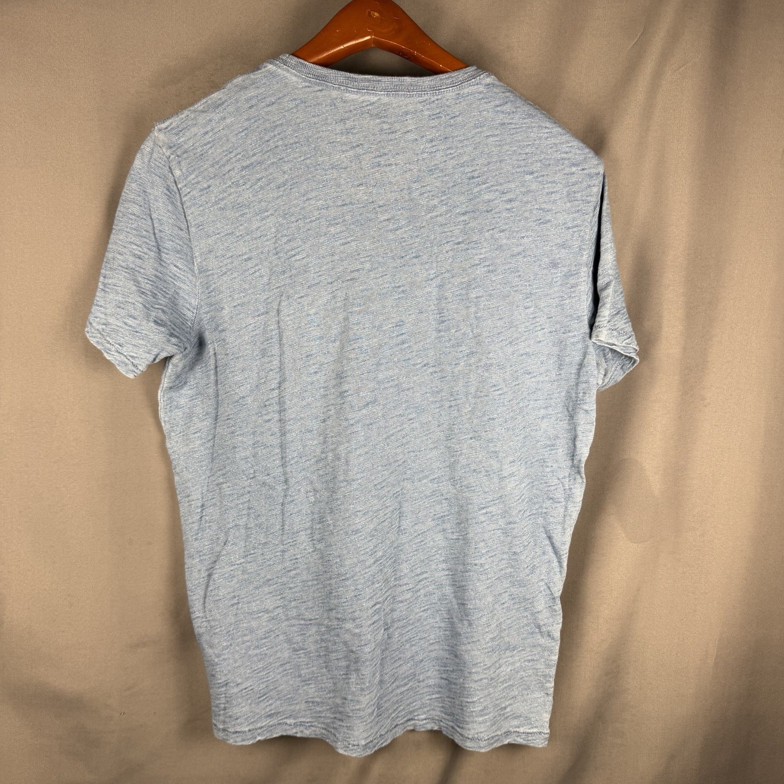 Wallace And Barnes T Shirt Mens Medium Indigo Blue Slub Cotton Pocket Tee