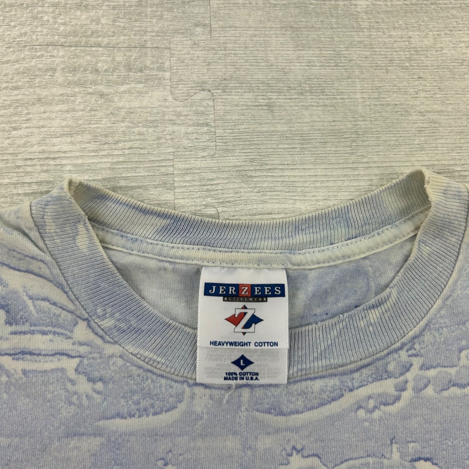 Vintage 90s Maui Hawaii Shirt Size Large Blue Lizard All Over Print