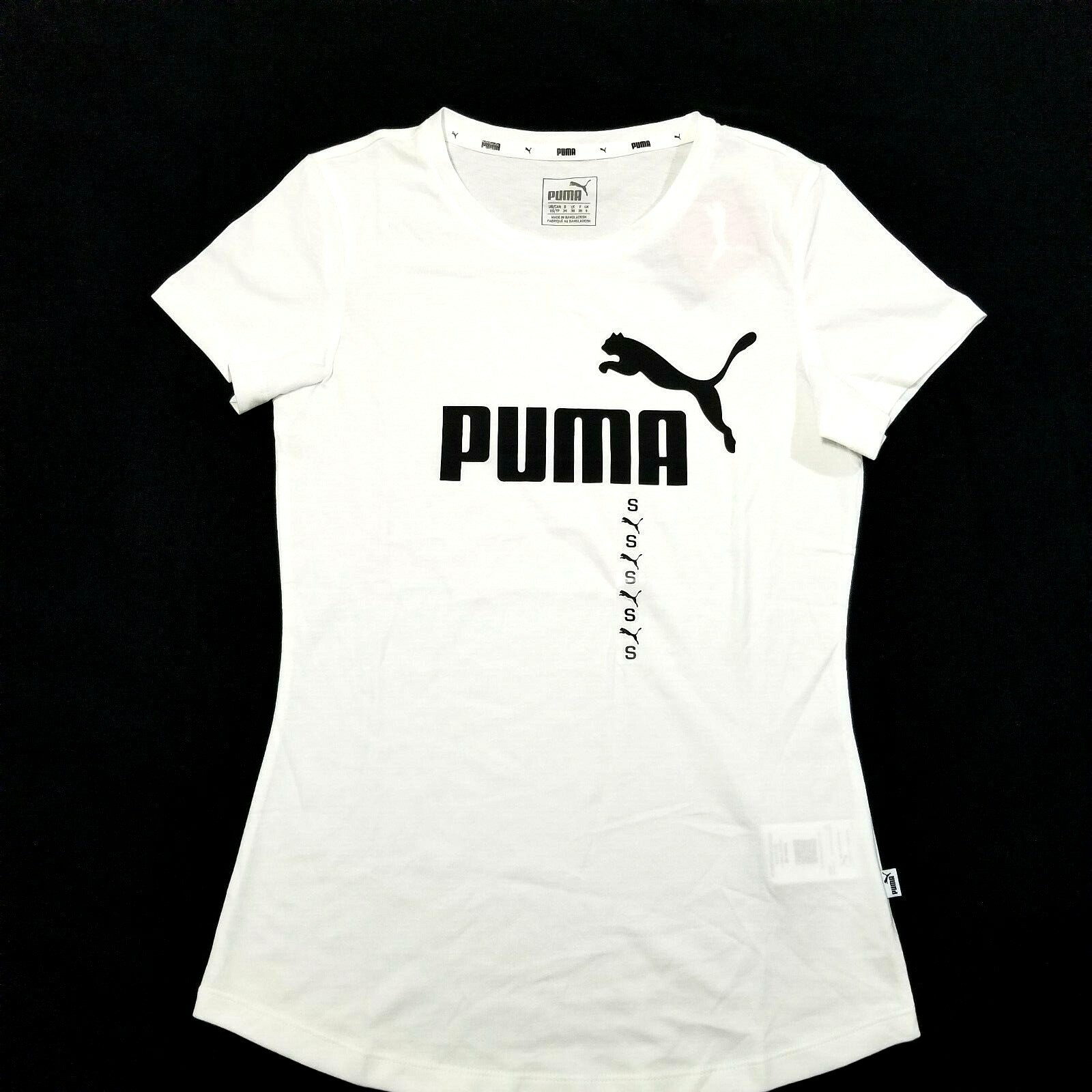 Puma Women’s T-shirt Essentials Graphic Print Logo Cotton