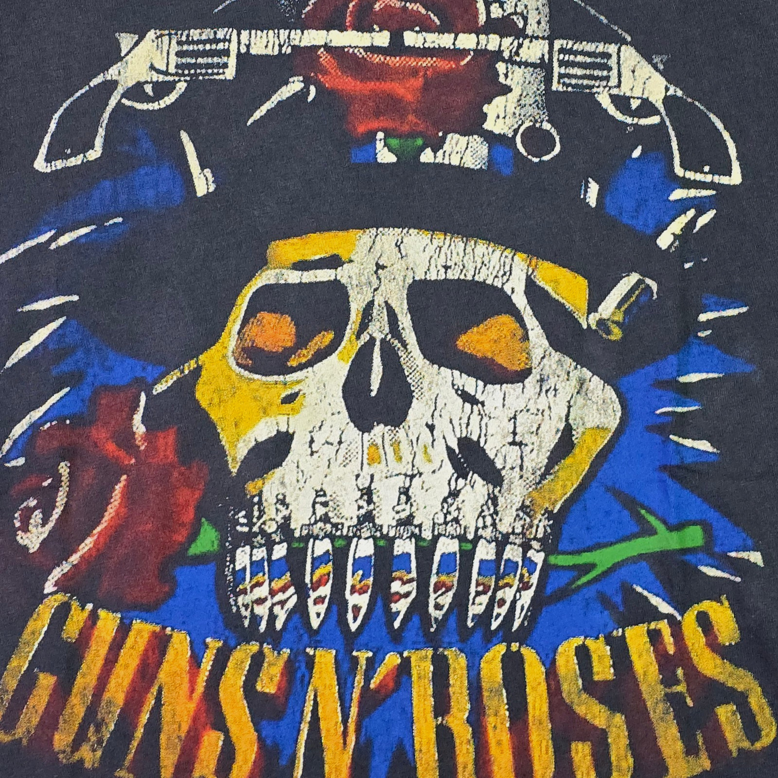 LUCKY BRAND Guns n Roses Mens Large Black Skull Casual Music Rock 80s Metal NWT