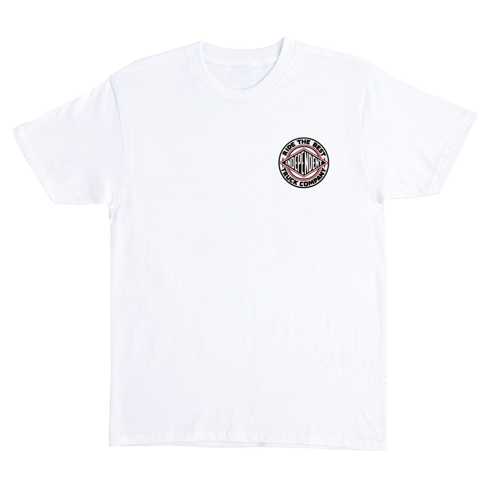 Independent Trucks BTG SUMMIT Skateboard T Shirt WHITE w/RED/BLACK Logo