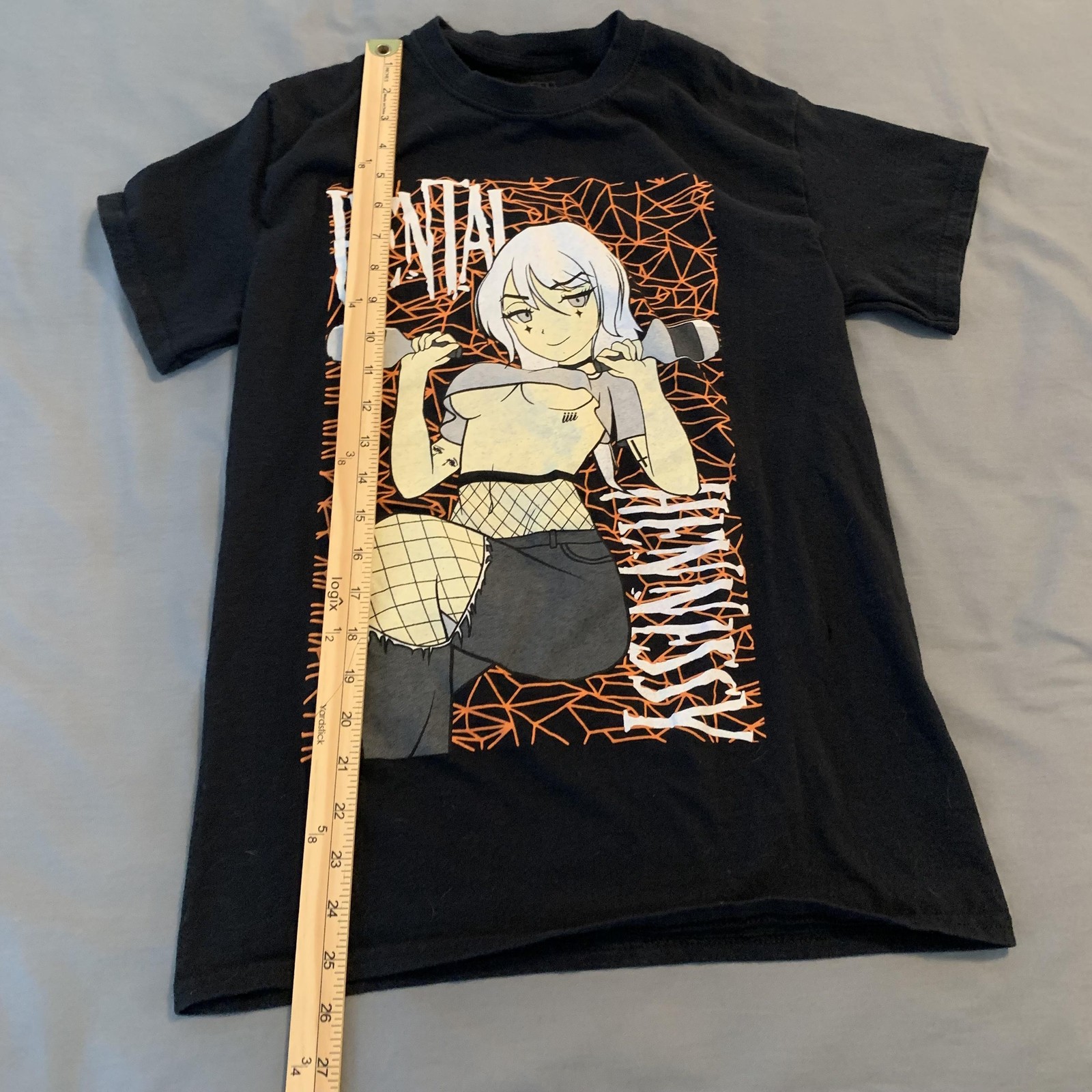 Hentai Anime Shirt Mens Small Black Waifu Graphic Tee 2021 Streetwear Manga
