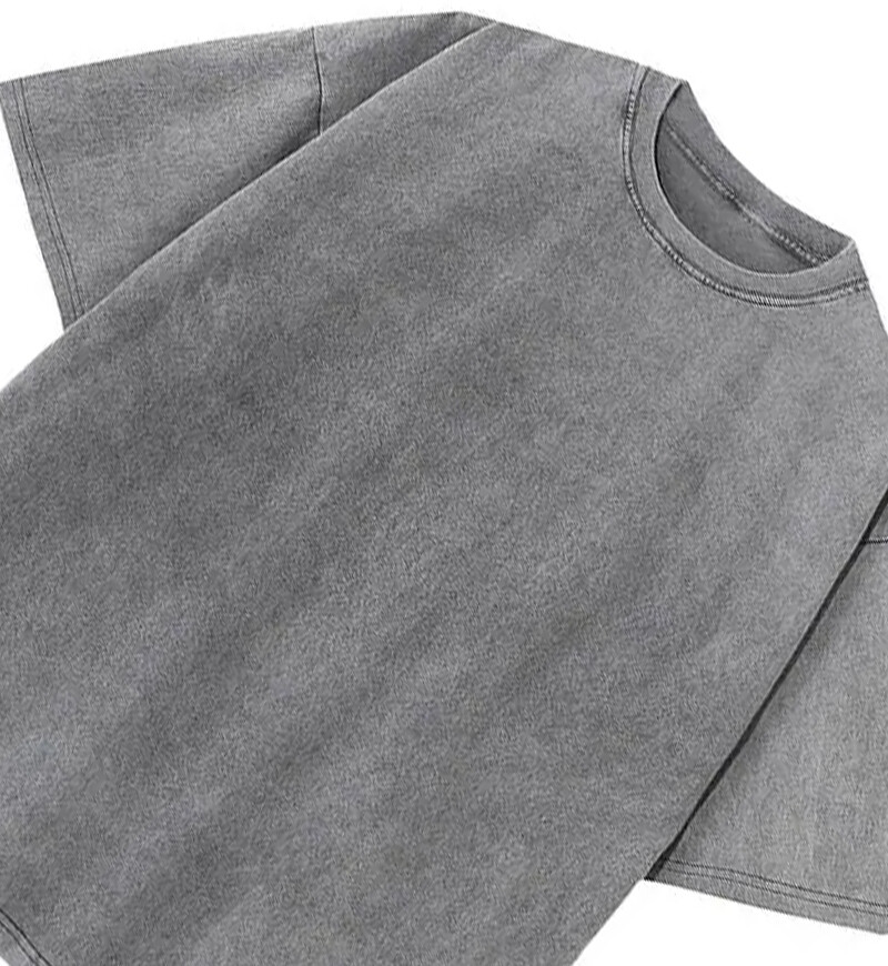 Vintage Acid Washed Oversized Drop Shoulder Heavyweight Streetwear Blank T-Shirt
