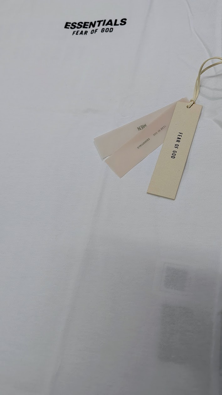 Fear of God Essentials Classic Tee ‘Bright White’ XS Size Oversized T-Shirt SS25