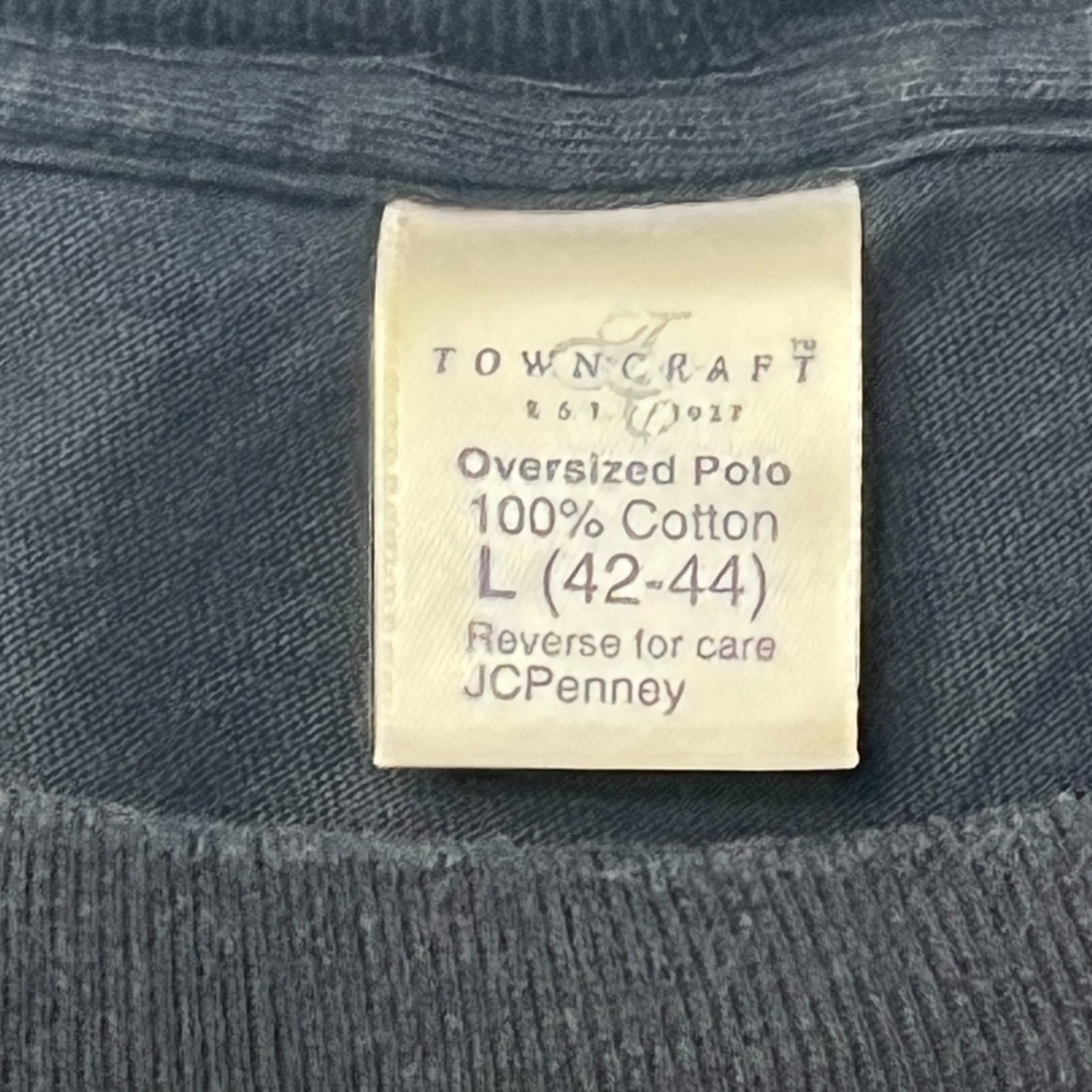 JC Penny T Shirt Pocket Short Sleeve Large VTG 80s Cotton BLACK Made in USA