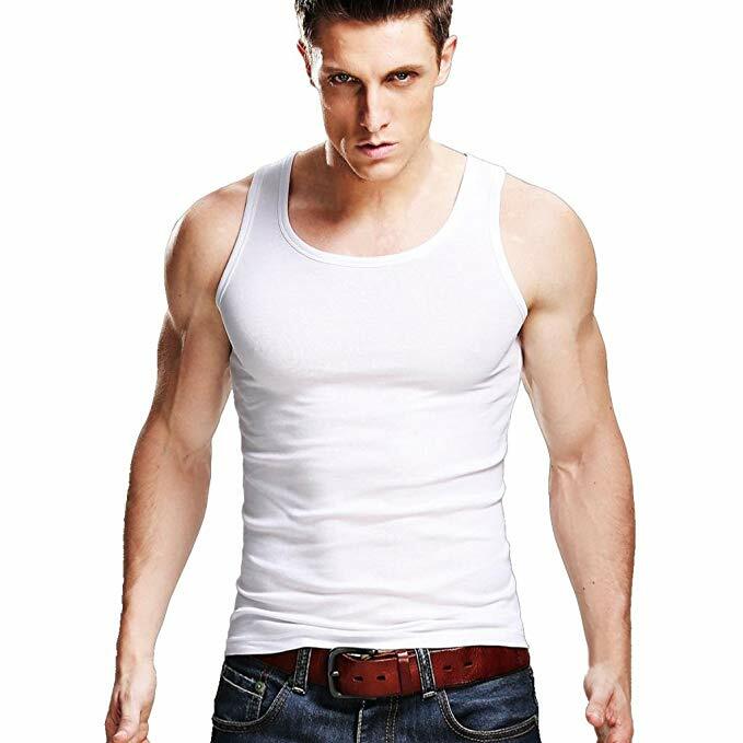 3-12 Packs Mens 100% Cotton Tank Top A-Shirt Undershirt Ribbed Finest Quality