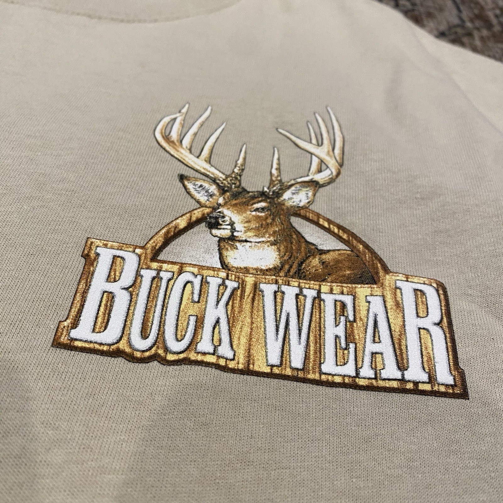 Vintage Buck Wear Shirt Mens M Funny Deer Turkey Duck Hunting Graphic Logo Y2K