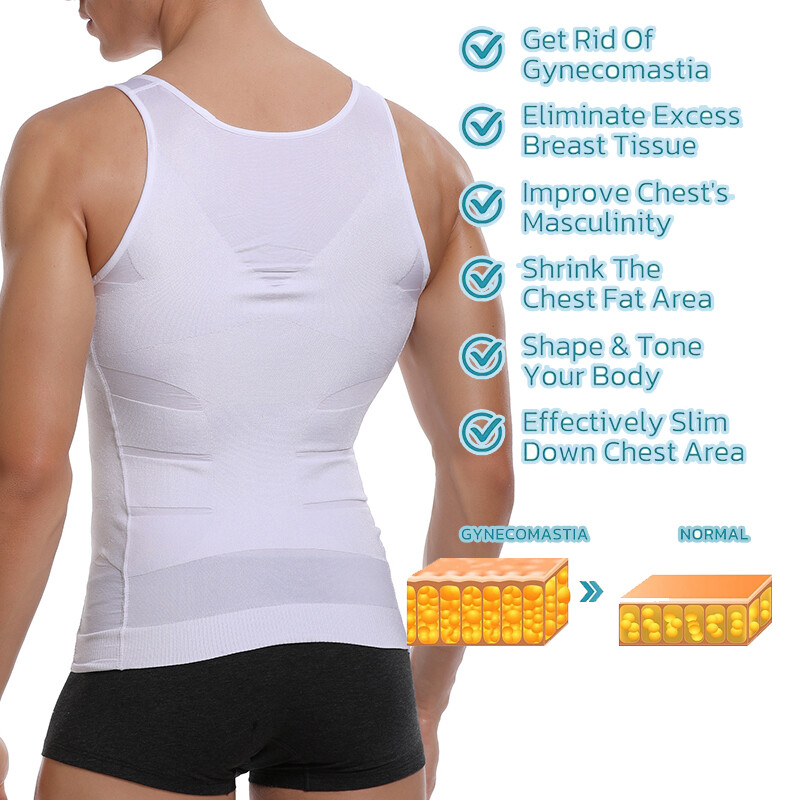 Men Gynecomastia Compression Shirt Body Shaper Chest Control Slim Vest Tank Top