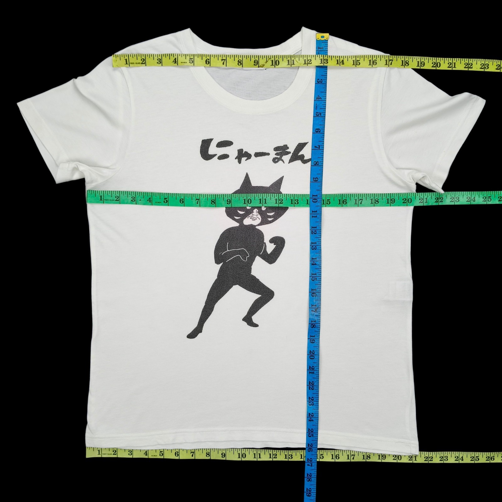 Vintage Issey Miyake Ne-Net Nya-Man Cat Big Logo White Tee Shirt Size M Japan