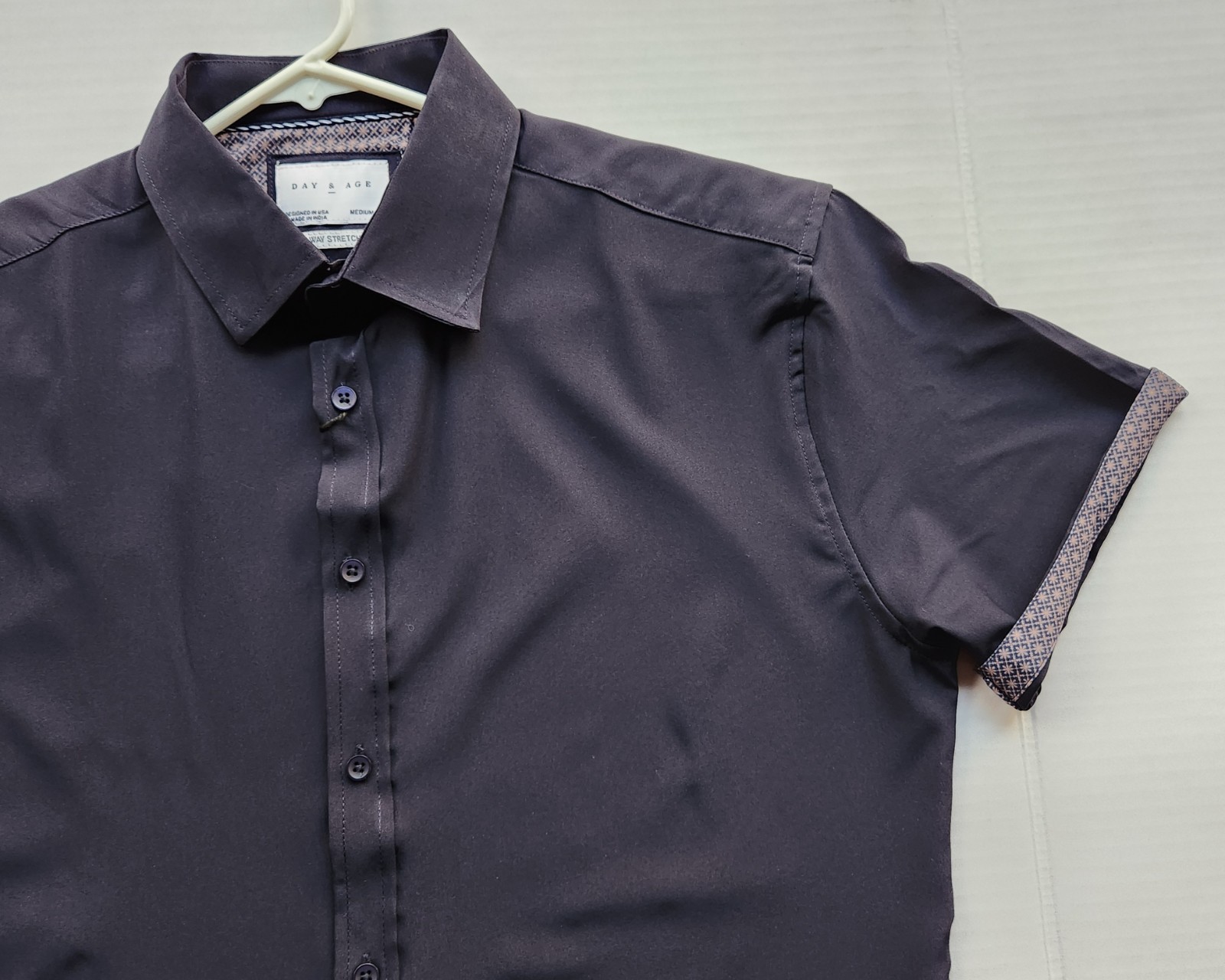 Day & Age Men’s Apparel w-way Stretch Black Polo Shirt – Size: Medium