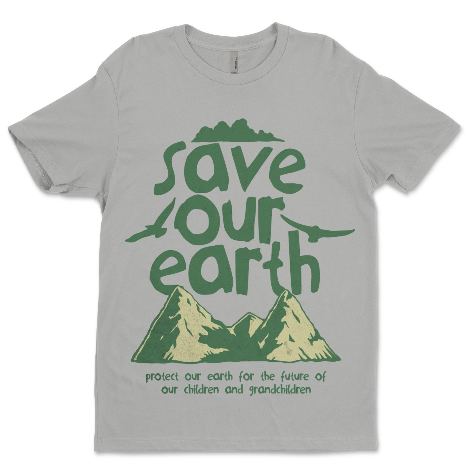 Custom T-Shirt,Save our Earth Dtf Print On Next Level T-Shirt unisex Soft Cotton