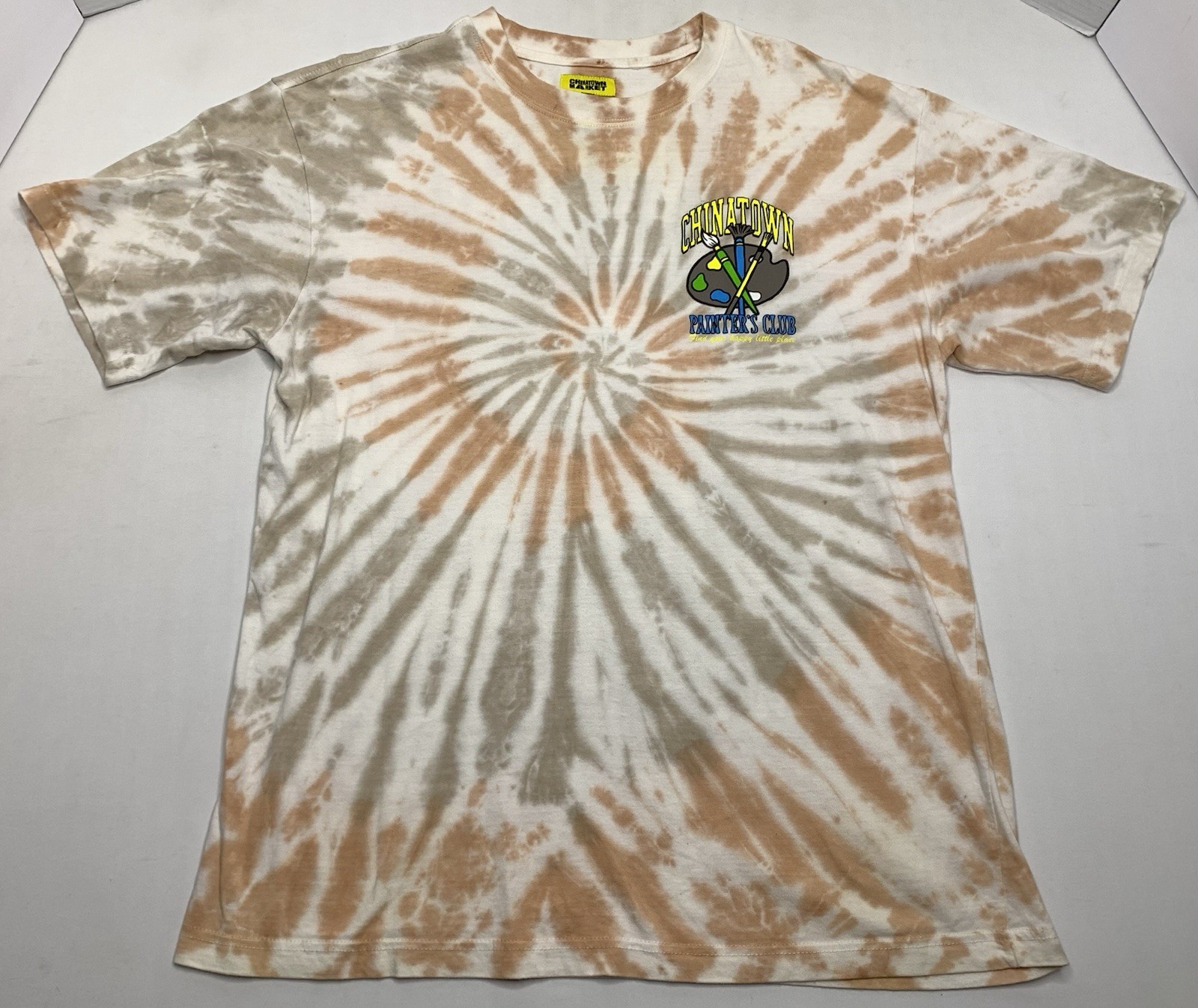 Vintage Men’s Chinatown Market Large Painter’s Club Baggy Tie Dye T-Shirt P138