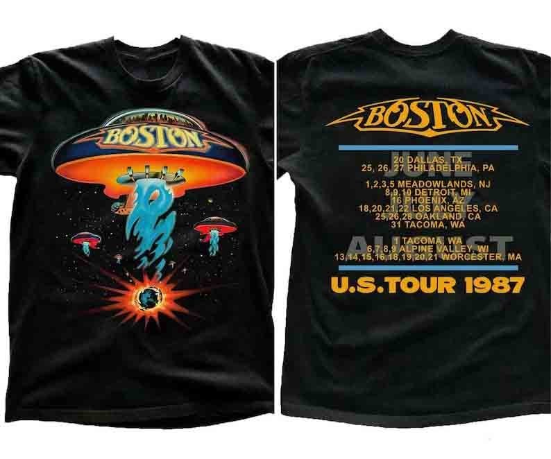 Boston Rock Band Concert Tour 1987 T-Shirt, Boston Tour Shirt, Boston Rock Band