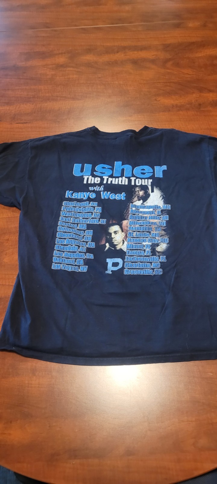VINTAGE 2004 Usher & Kanye West “The Truth Tour” T-Shirt Large RARE VARIATION