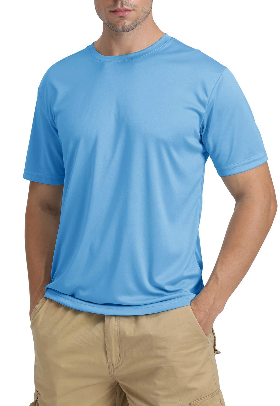 UPF50+ T-Shirts Mens Gym Workout Running Sport Wicking Performance Casual Shirts