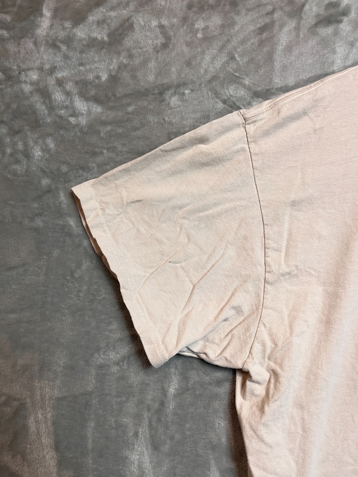 Nike Y2K Vintage T-Shirt Embroidered Mini Swoosh XXL Beige Oversized Fit