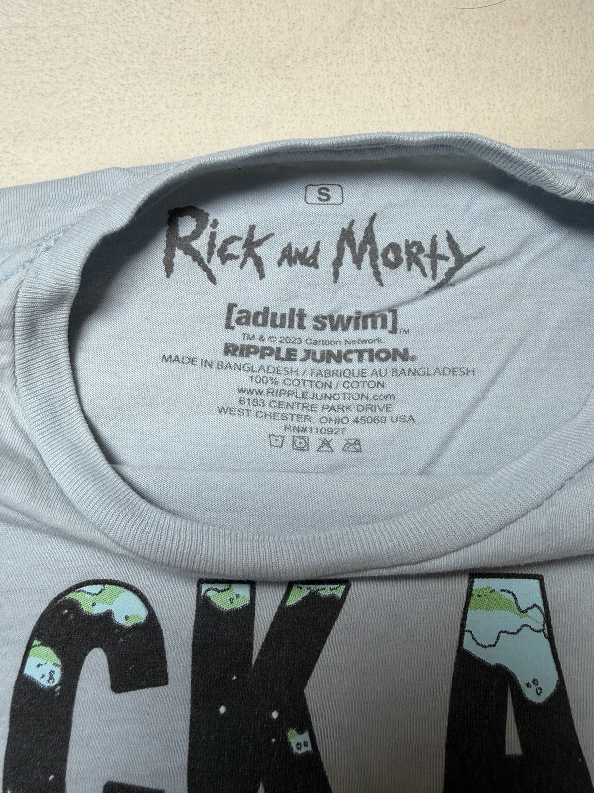 RICK & MORTY Cartoon Network Adult Swim T-Shirt S
