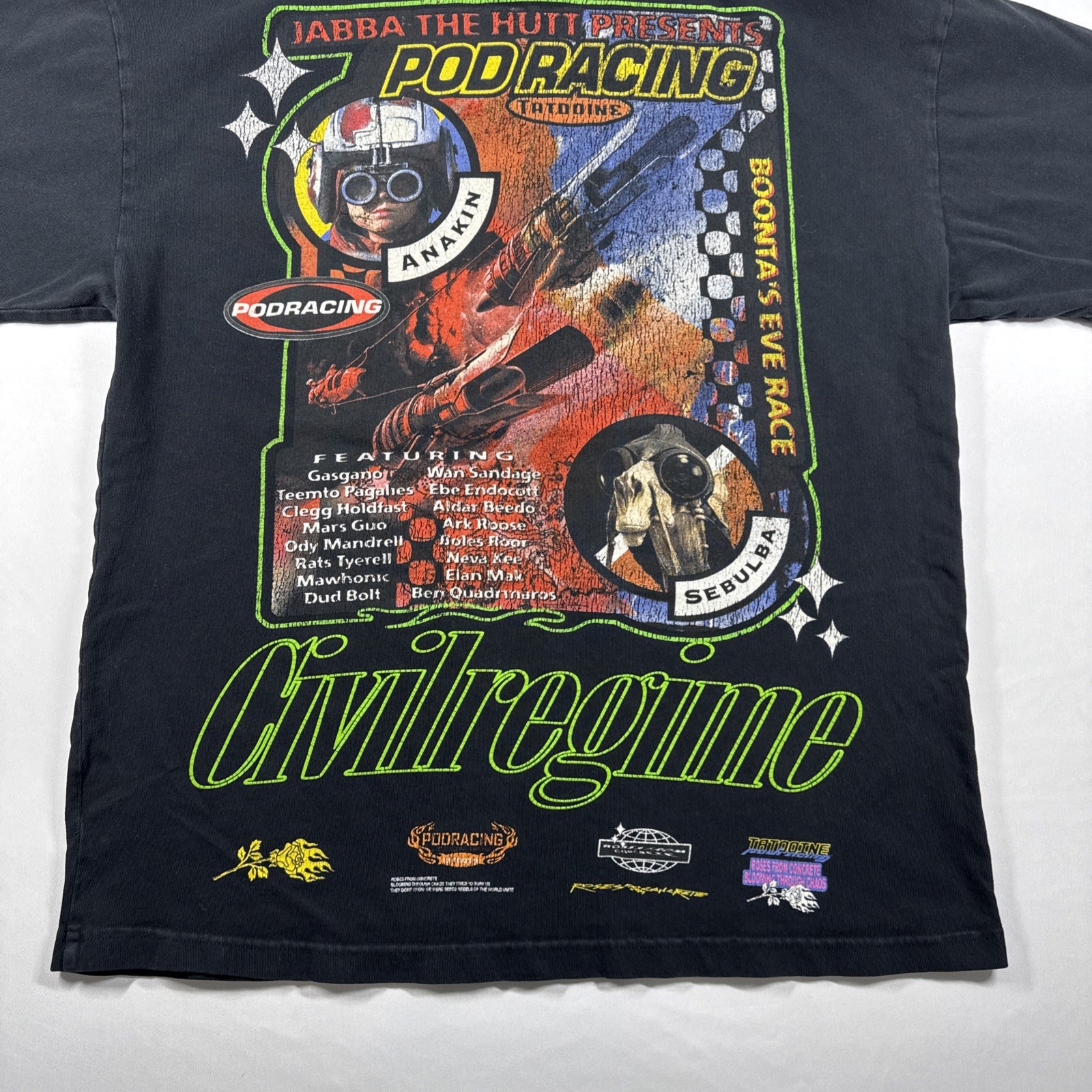 Anakin Skywalker Civil Regime T-Shirt Star Wars Podracer Men’s Medium Oversized