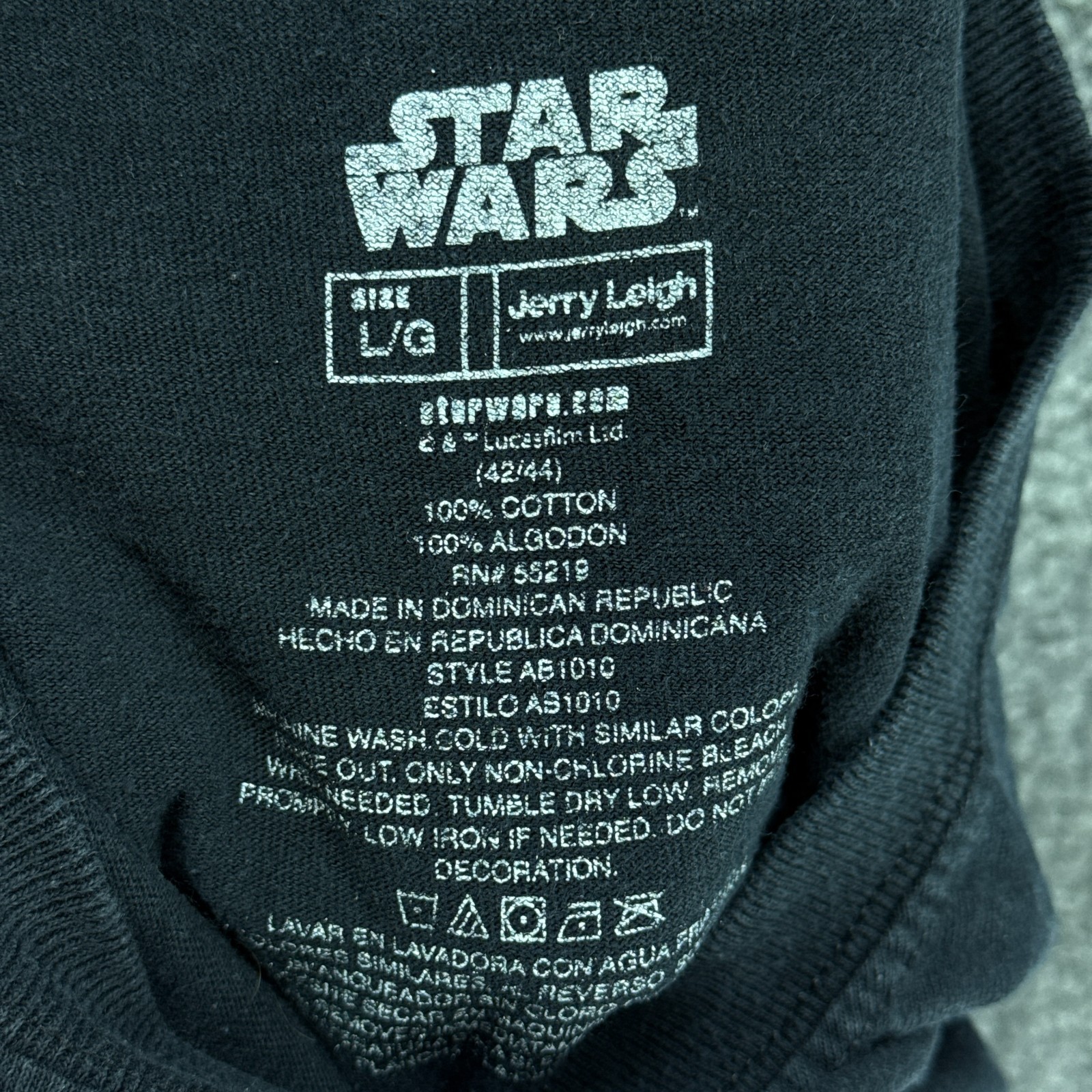 Star Wars Force Awakens T-Shirt Mens L Black Kylo Ren Movie Graphic Jerry Leigh