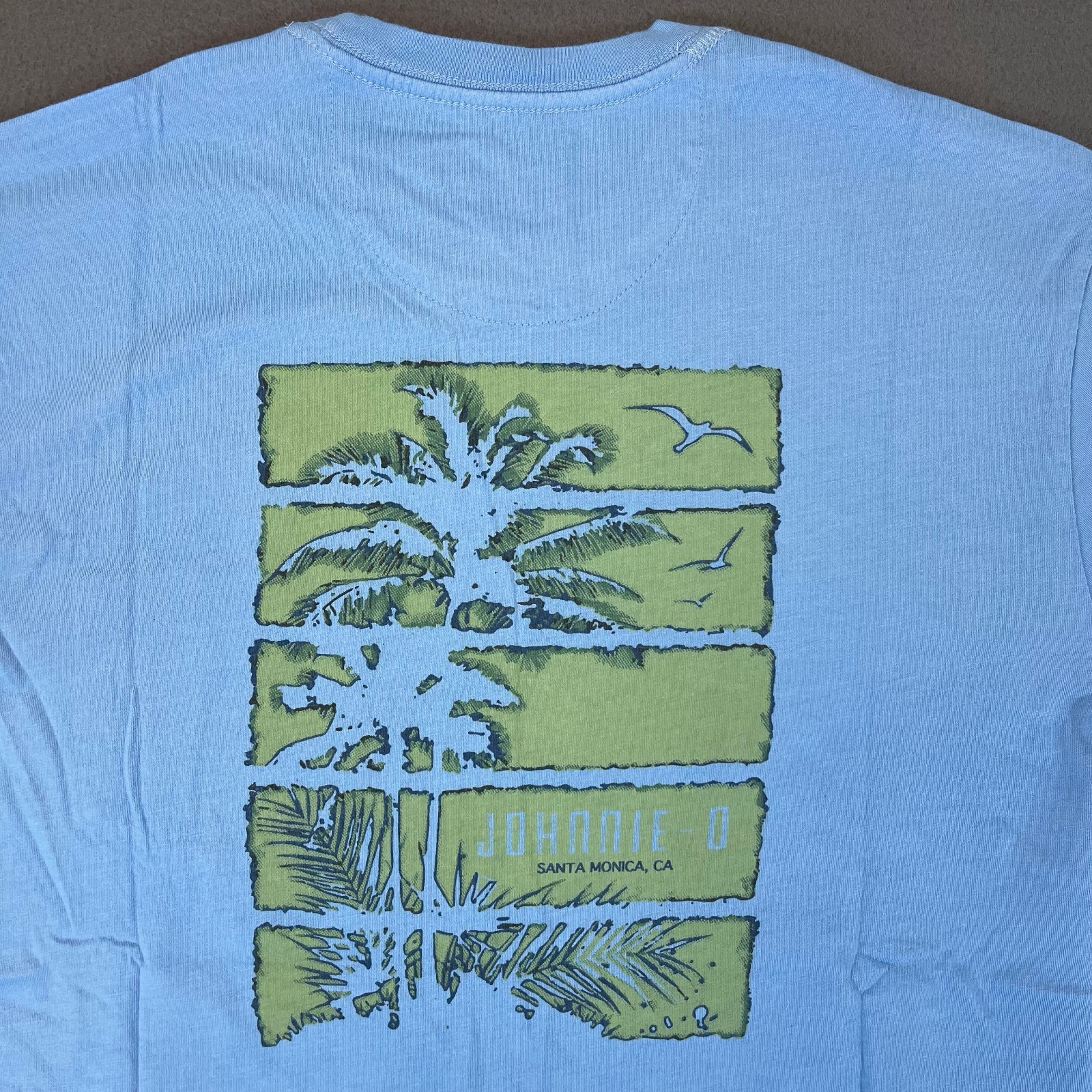 johnnie-O Palm Paradise Graphic SS Shirt Malibu Blue M L XL 2XL Modal Surf NWT |