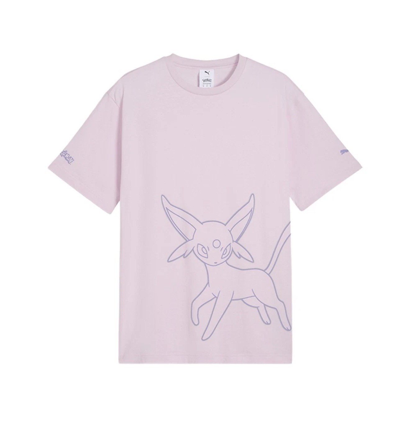 PUMA X Pokémon Relaxed Graphic Crew Neck Short Sleeve T-Shirt Mens Pink LARGE