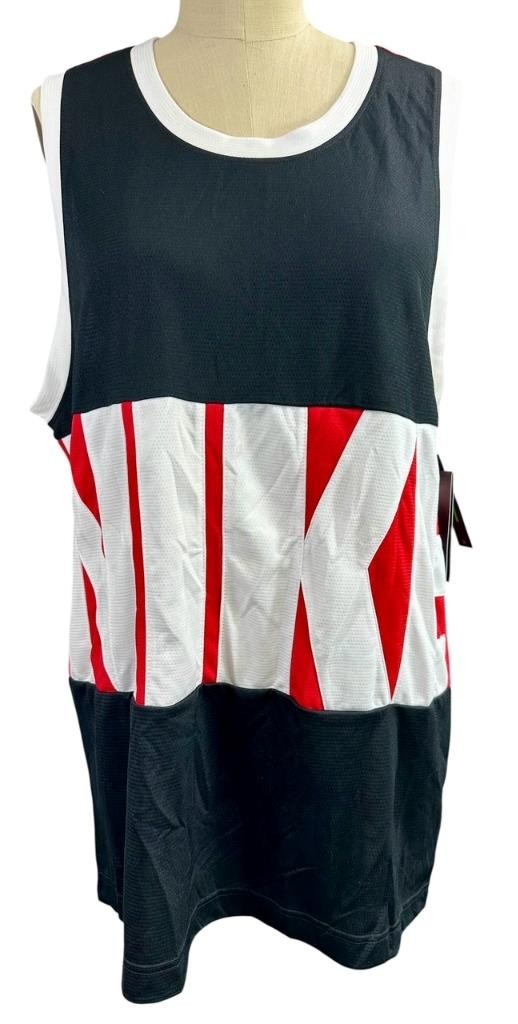 NWT Nike Black/University Red/White Basketball Dri-Fit Jersey DA1041-011 Size M