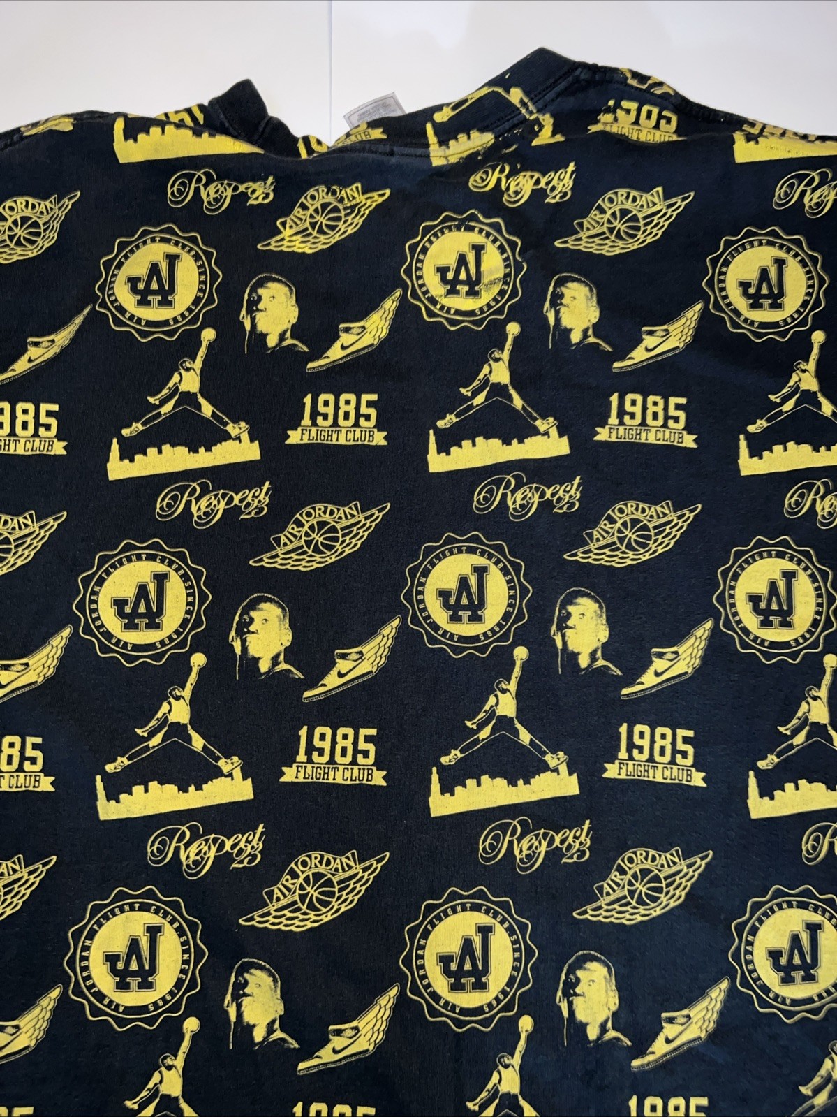 Vintage Air Jordan Blue Yellow Aj T-Shirt Basketball Print size XXXL 3x Brand