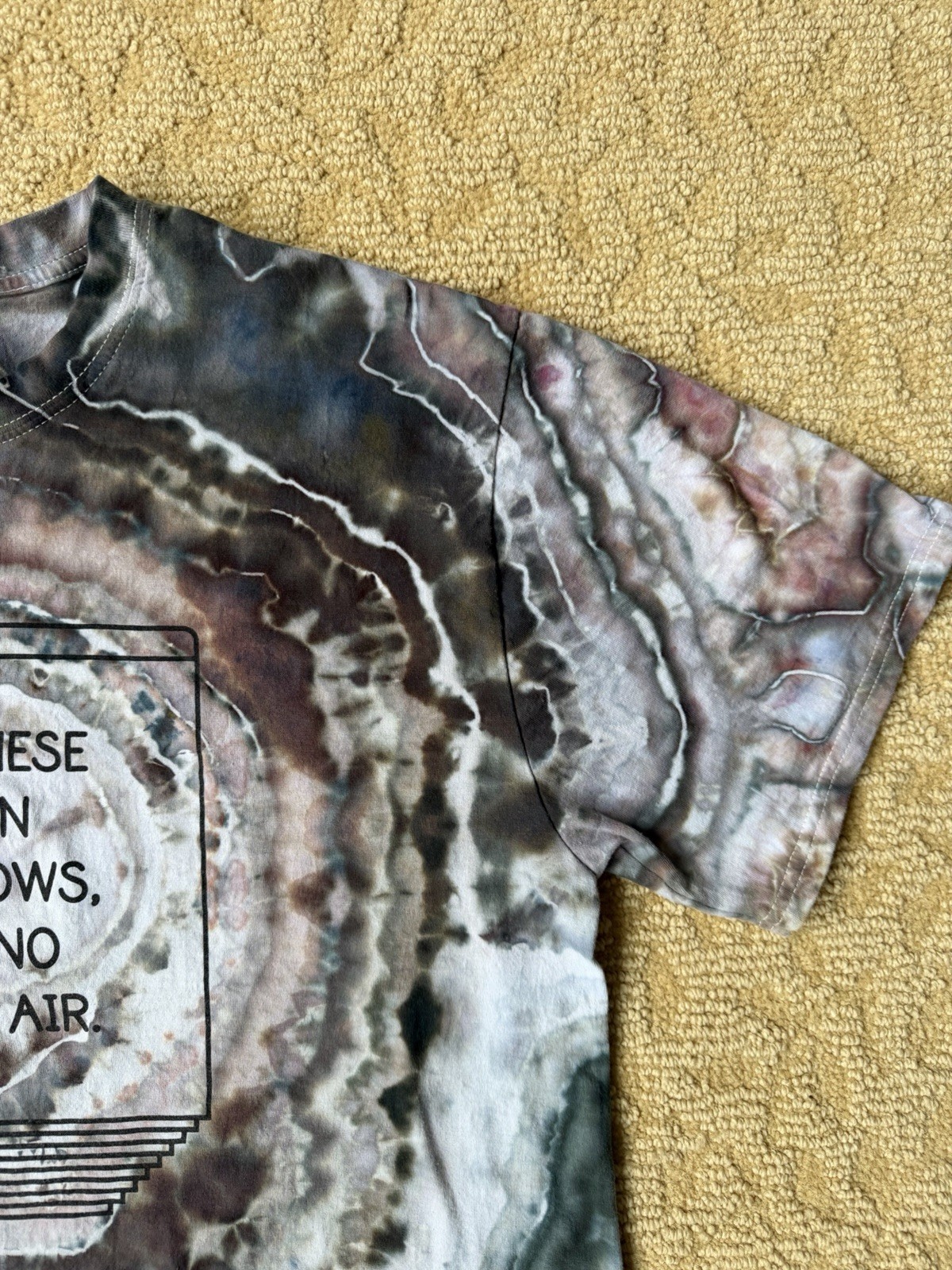 Geode Ice Dyed Tie Dye Fuckjerry Open Windows Fresh Air Meme Shirt Large
