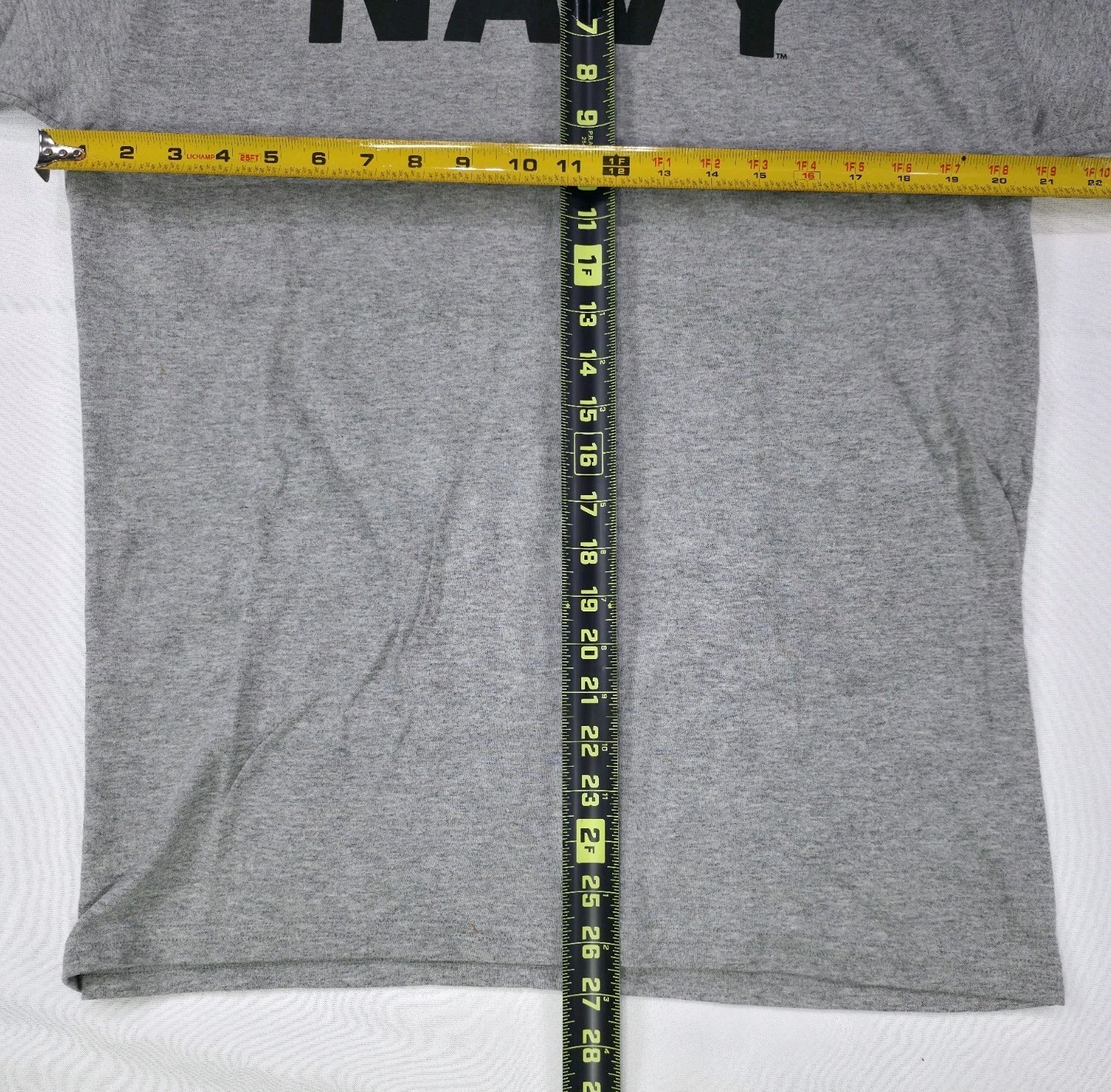 Soffe US Navy T-Shirt Size-Large Grey Crew Neck Basic