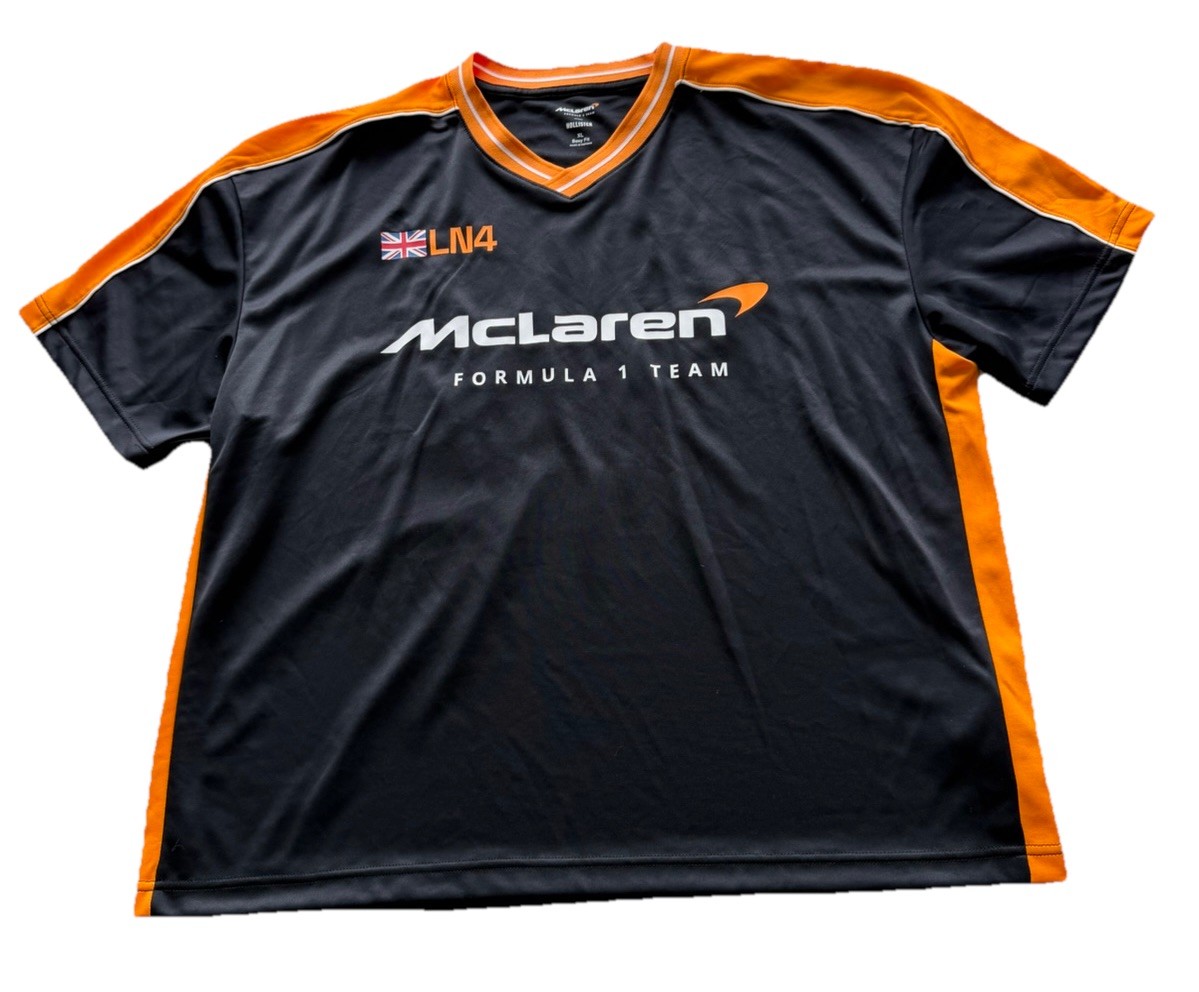 HOLLISTER McLaren Formula 1 Team #4 Norris Jersey Black Orange Size XL Boxy Fit