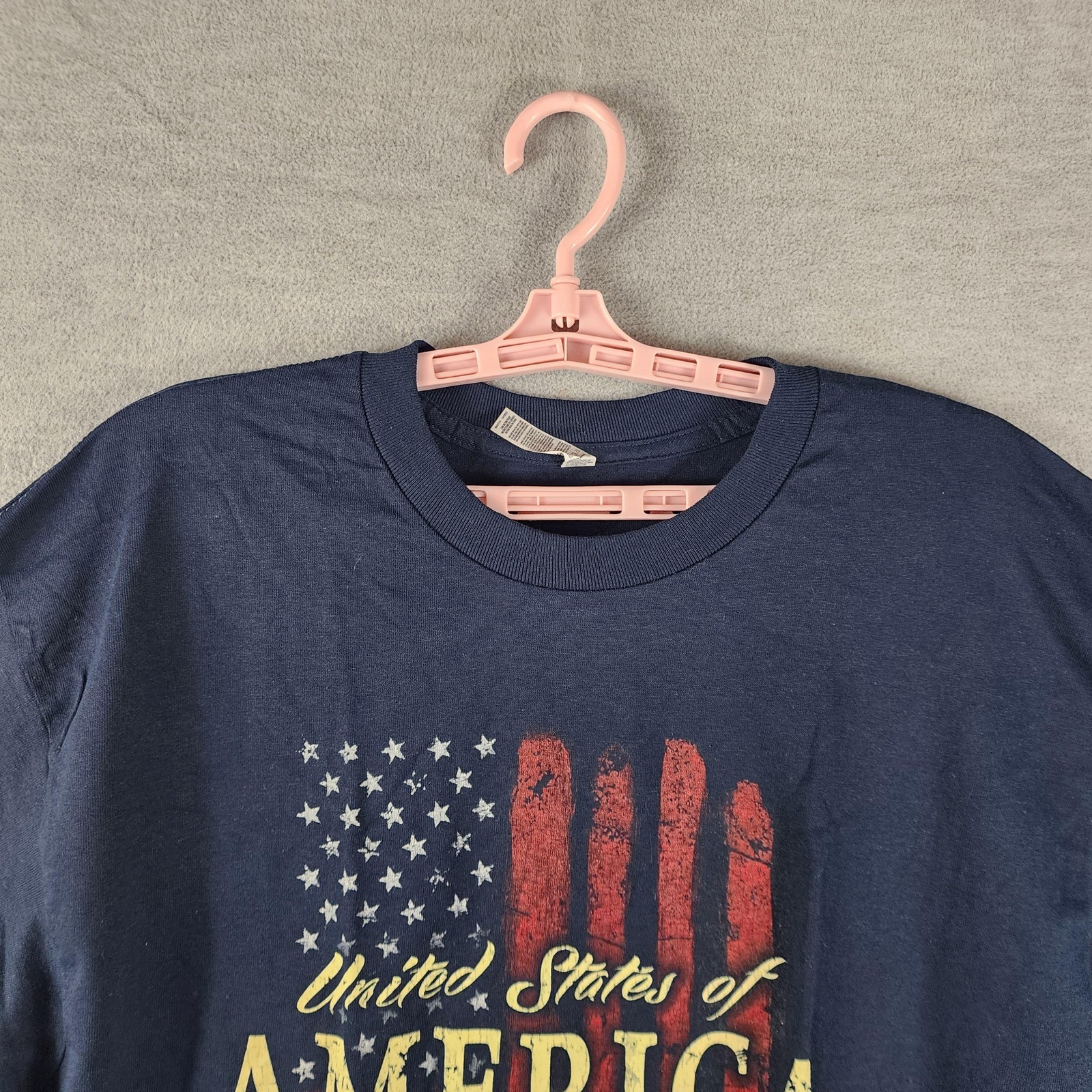 Alstyle Shirt Mens XL Blue United States Of America Flag Graphic Tee Patriotic