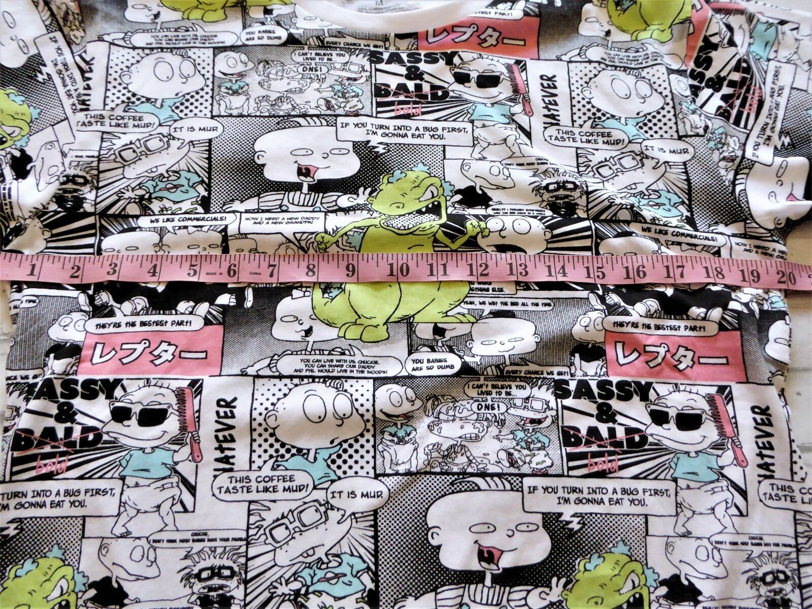 Nickelodeon 90s All Over Print Reptar Rugrats Graphic Throwback Retro Unisex M