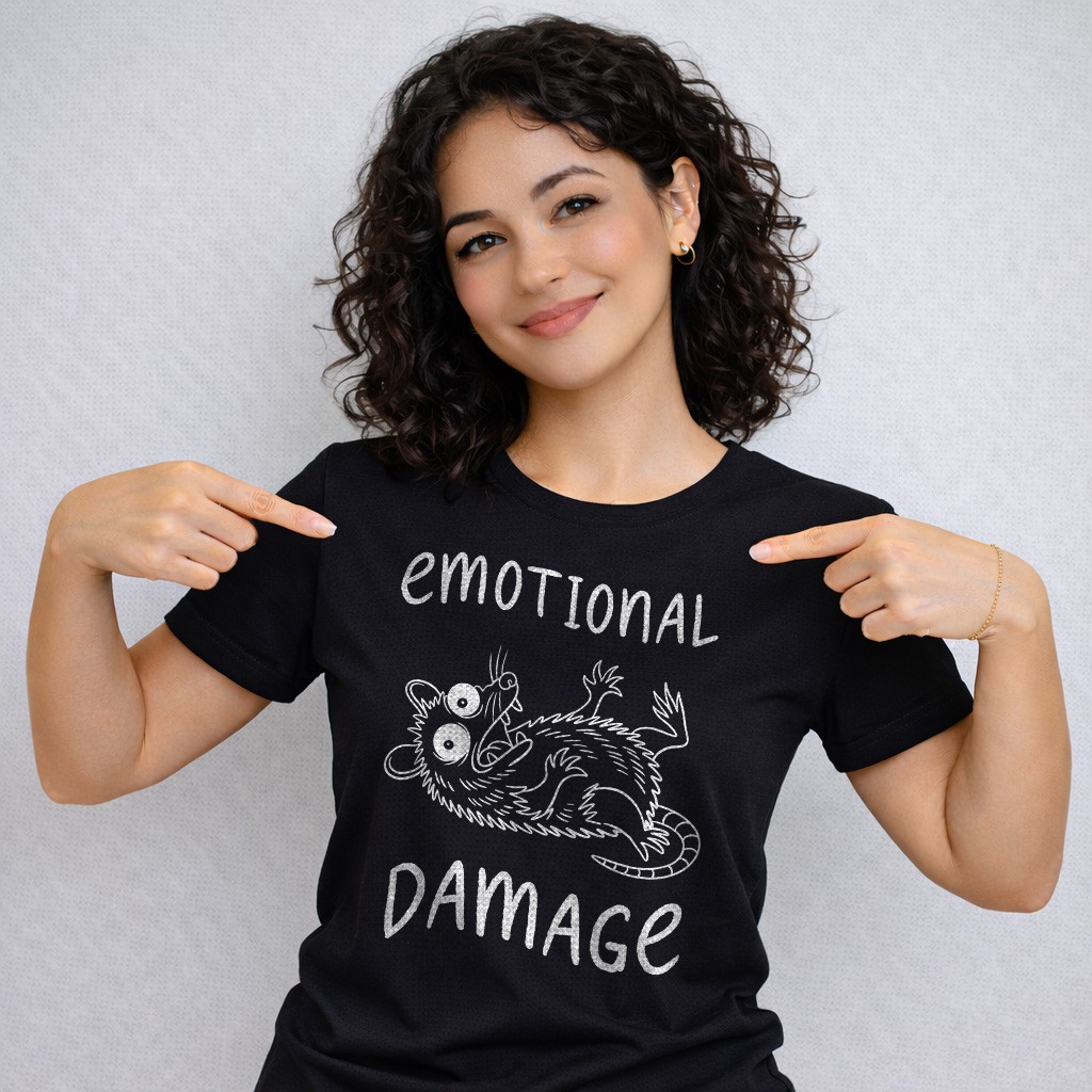 Emotional Damage Funny Possum Meme Graphic T-Shirt Unisex Tee