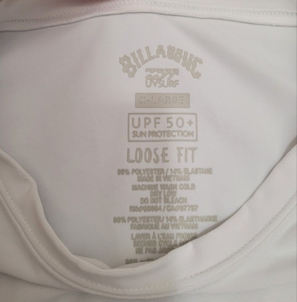 Billabong Mens Upf 50+ Sun Protection Loose Fit White Shirt Size XL