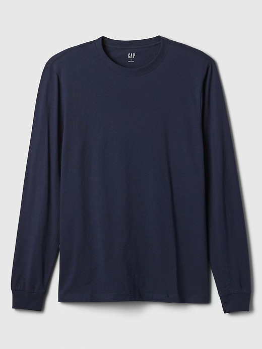 NWT GAP Everyday Soft Long-Sleeve Tee Shirt T-Shirt 100% cotton Navy Blue Men ML